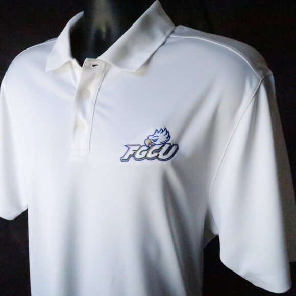 FGCU White Under Armour HeatGear Polo (L) OMG!!! ⛳️ 🏀 - Picture 4 of 8
